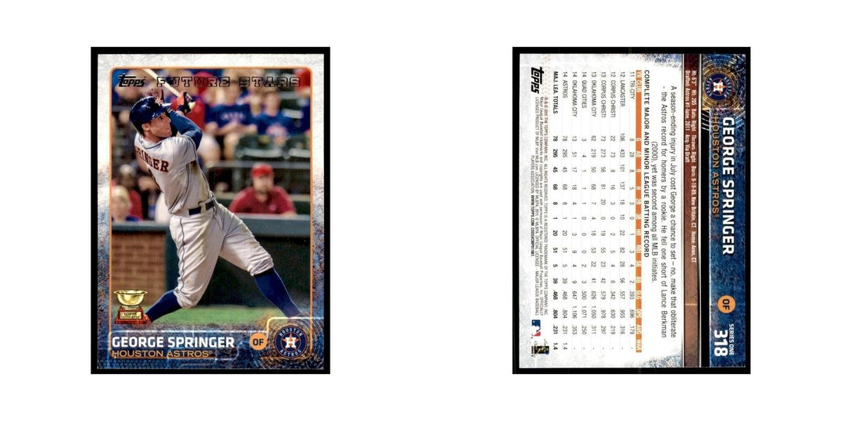 George Springer 2015 Topps #318 Baseball Cards Baseball Card NM