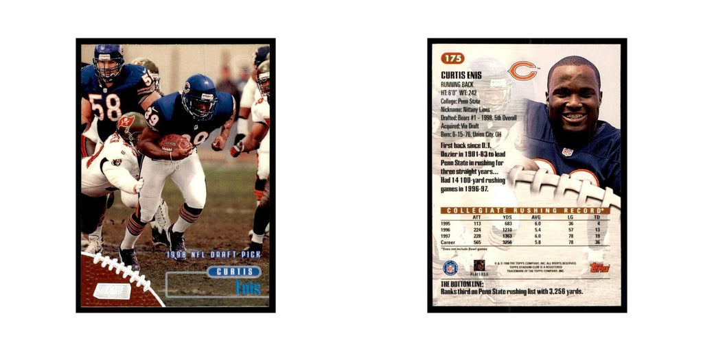 Curtis Enis 1998 Stadium Club #175 Football Cards Football Card NM