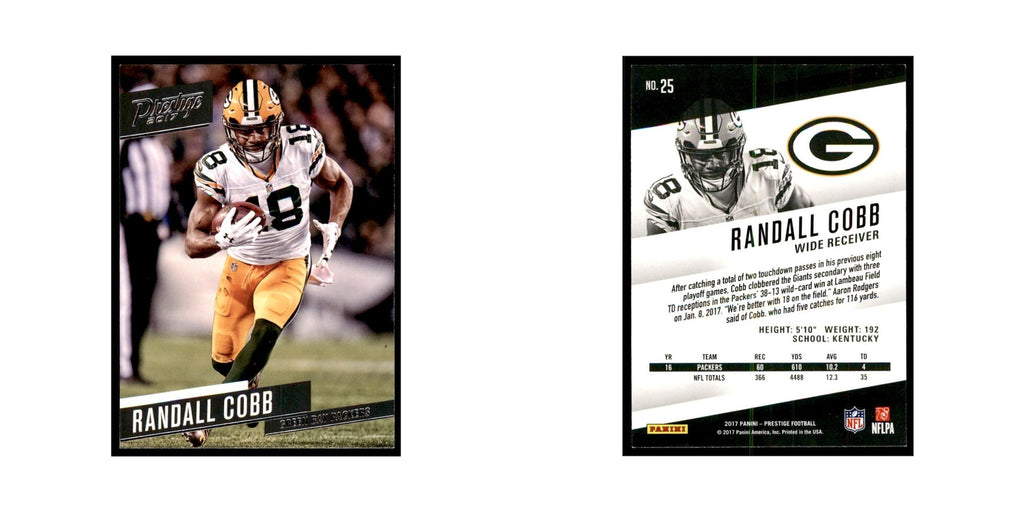 Randall Cobb 2017 Panini Prestige #25 Green Bay Packers Football Card NM