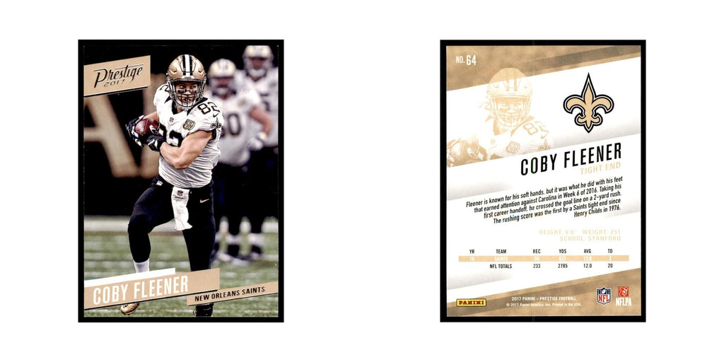 Coby Fleener 2017 Panini Prestige #64 New Orleans Saints Football Card NM