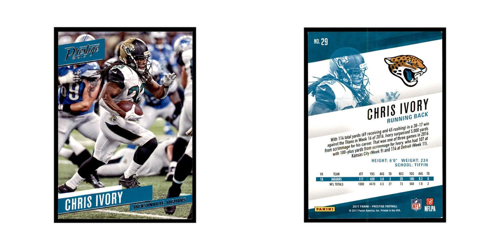 Chris Ivory 2017 Panini Prestige #29 Jacksonville Jaguars Football Card NM