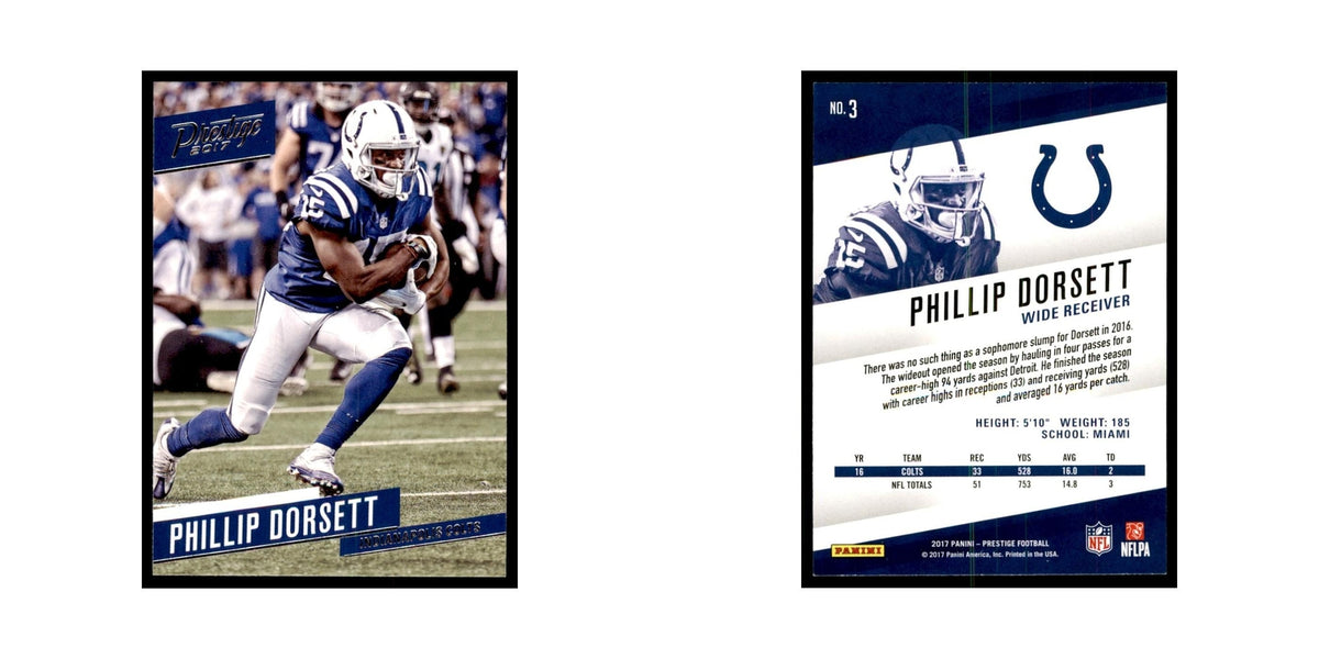 Phillip Dorsett 2017 Panini Prestige #3 Indianapolis Colts Football Card NM
