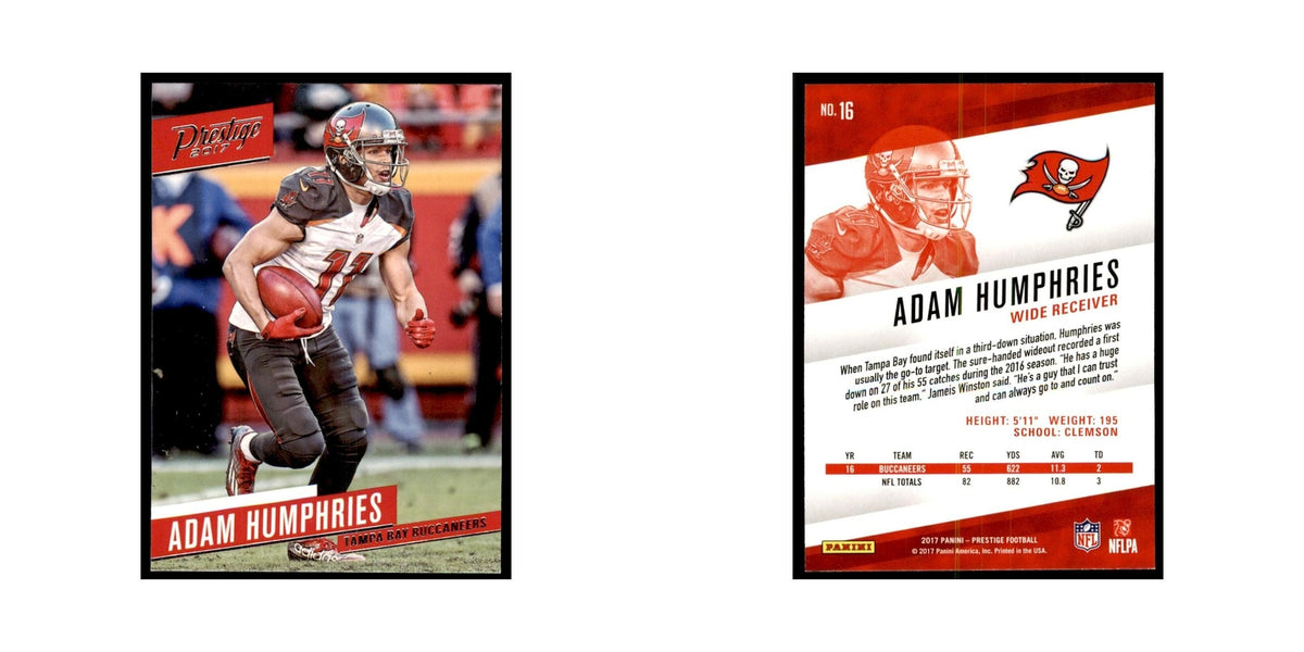 Adam Humphries 2017 Panini Prestige #16 Tampa Bay Buccaneers Football Card NM