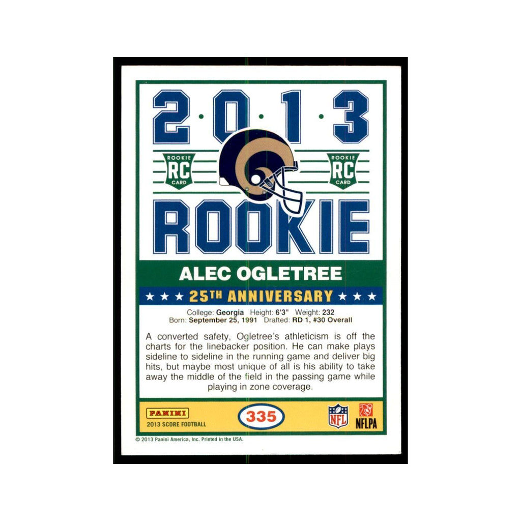 Alec Ogletree Rookie 2013 Score #335 St. Louis Rams Football Card NM