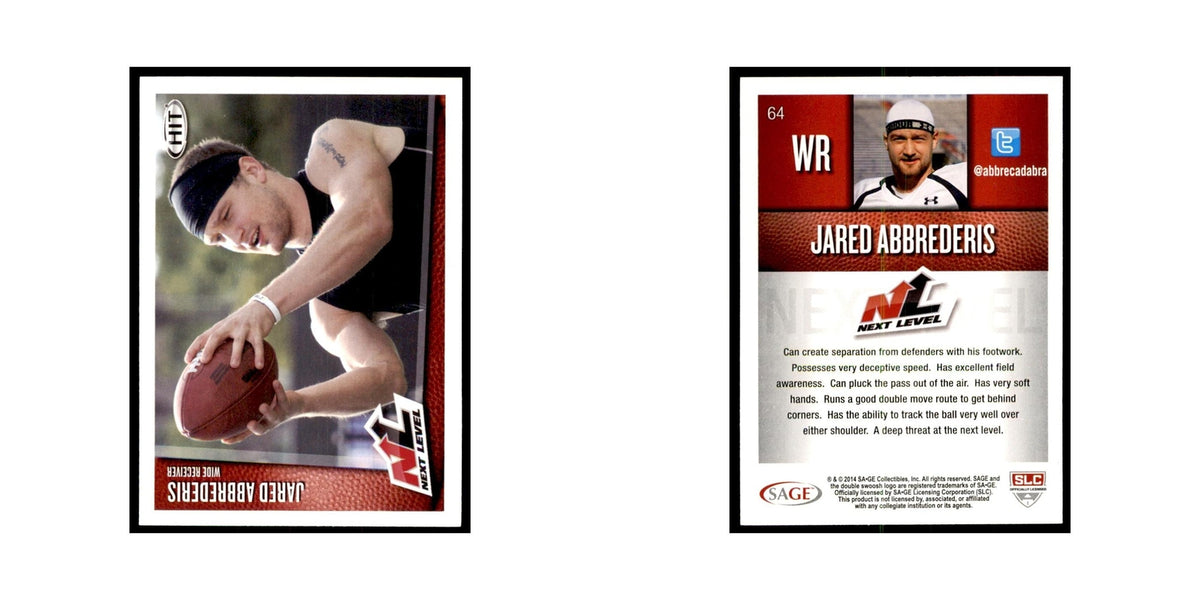 Jared Abbrederis 2014 SAGE HIT #64 Wisconsin Badgers Football Card NM