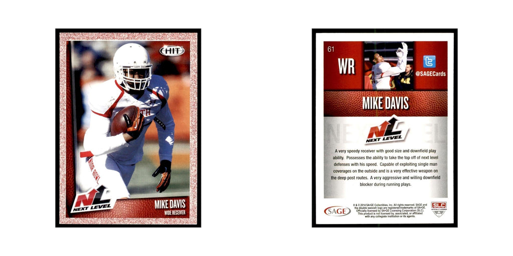 Mike Davis 2014 SAGE HIT #61 Texas Longhorns Football Card NM