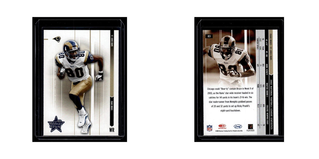 Isaac Bruce 2003 Leaf Rookies Stars #83 St. Louis Rams Football Card NM