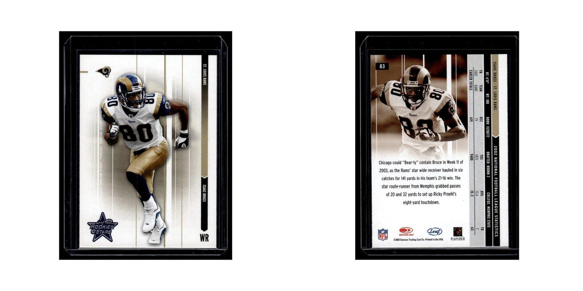 Isaac Bruce 2003 Leaf Rookies Stars #83 St. Louis Rams Football Card NM