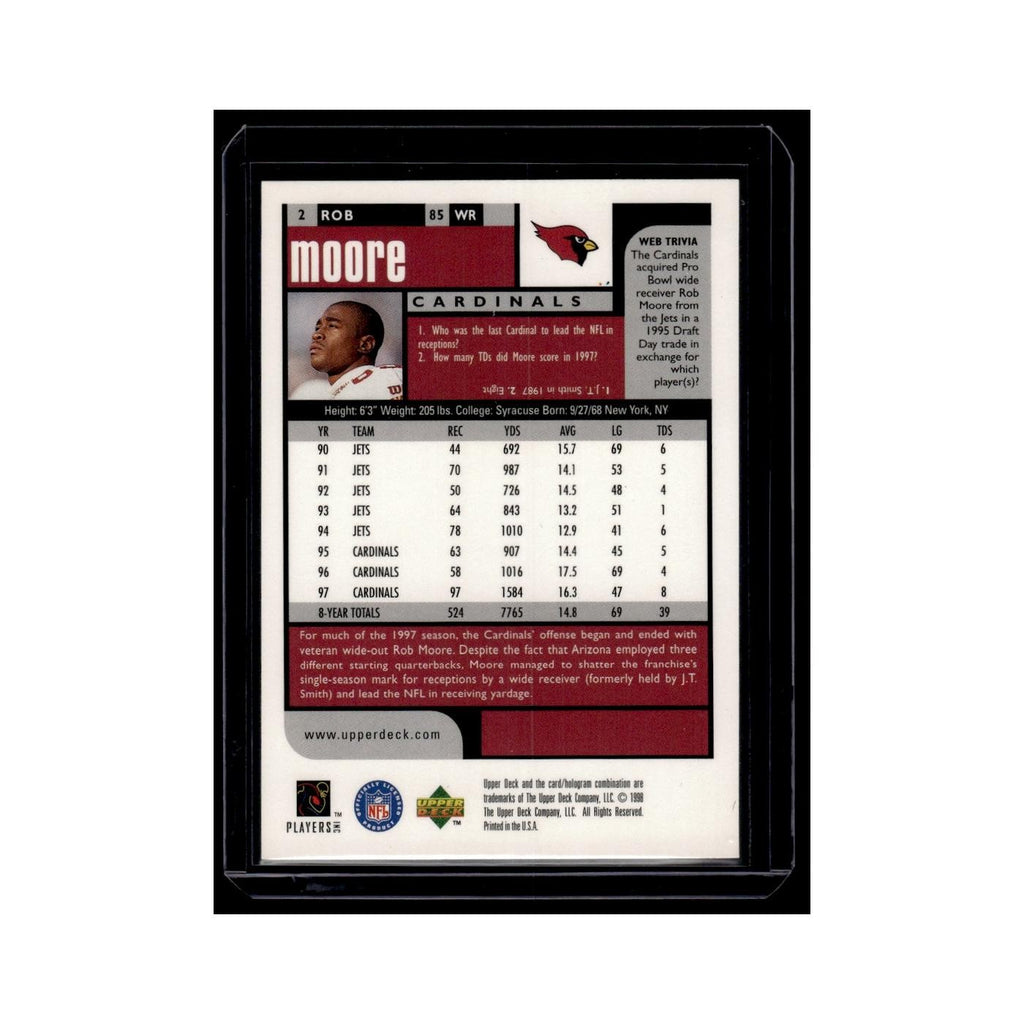 Rob Moore 1998 UD Choice #2 Arizona Cardinals Football Card NM