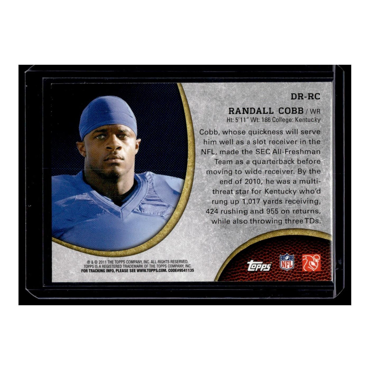 Randall Cobb 2011 Topps Rising Rookies NFL Draft #DR-RC Kentucky Wildcats NM