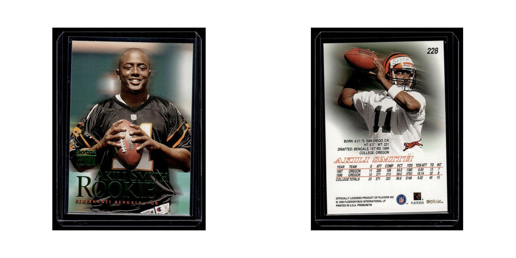 Akili Smith 1999 SkyBox Premium #228 Cincinnati Bengals Football Card NM