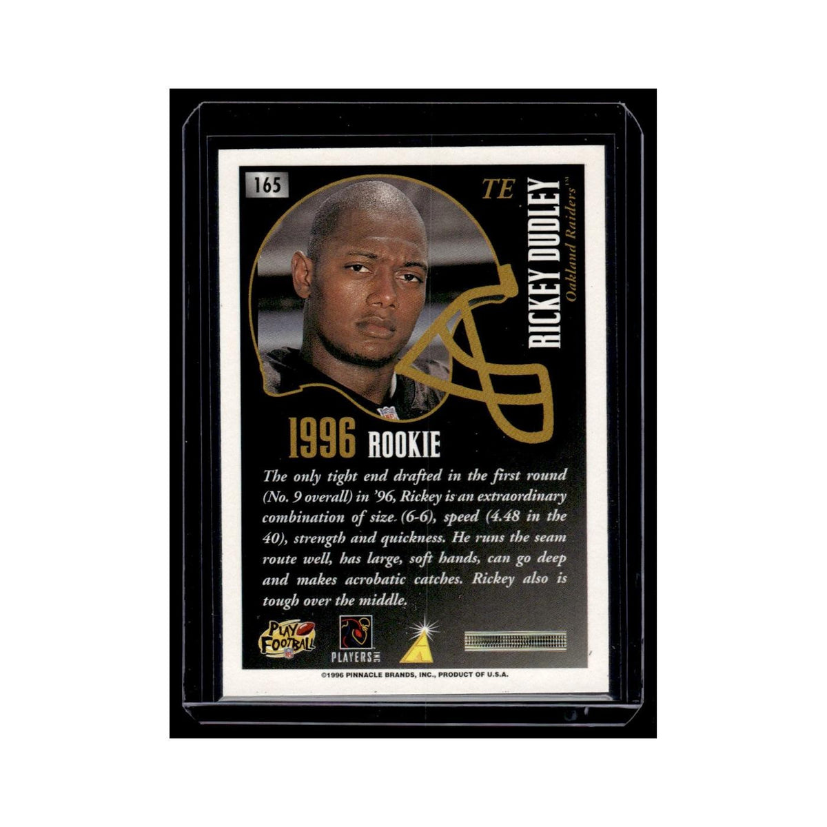 Rickey Dudley Rookie 1996 Summit #165 Oakland Raiders Football Card NM