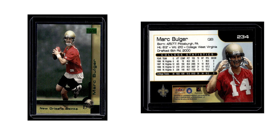 Marc Bulger Rookie 2000 SkyBox #234 New Orleans Saints Football Card NM