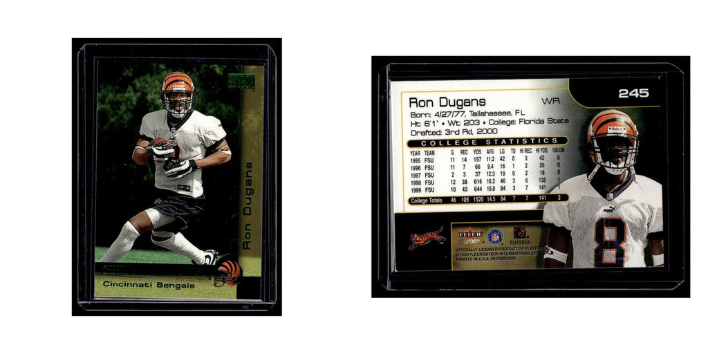 Ron Dugans Rookie 2000 SkyBox #245 Cincinnati Bengals Football Card NM