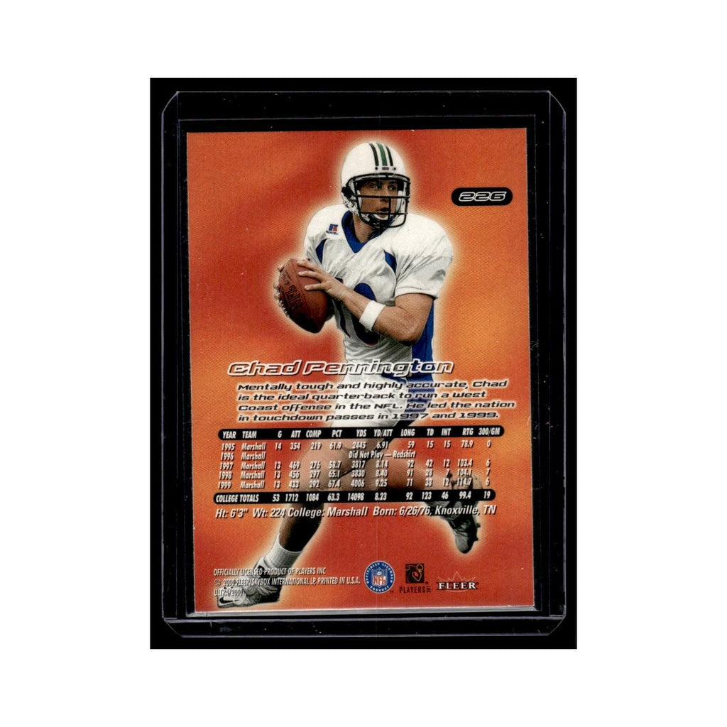 Chad Pennington 2000 Fleer Ultra #226 New York Jets Football Card NM