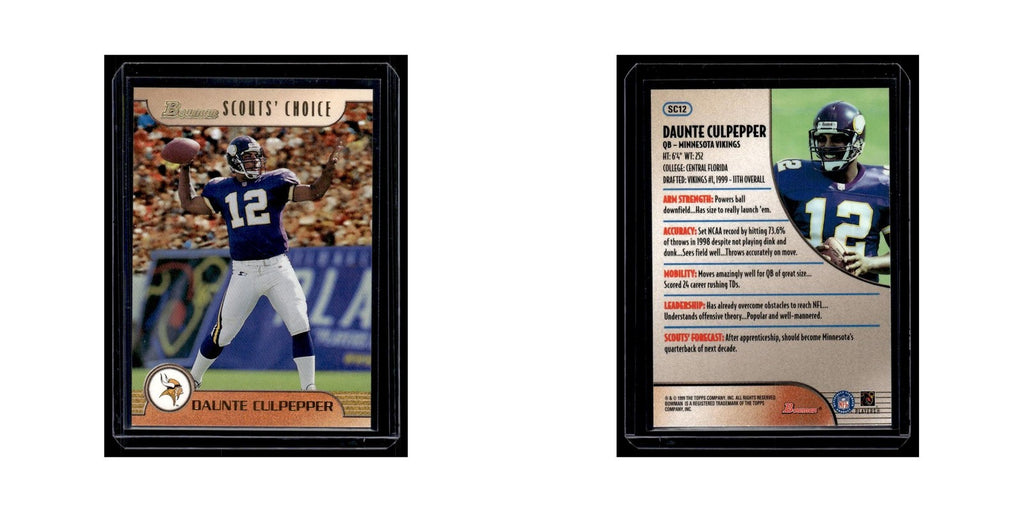 Daunte Culpepper 1999 Bowman Scout's Choice #SC12 Minnesota Vikings NM