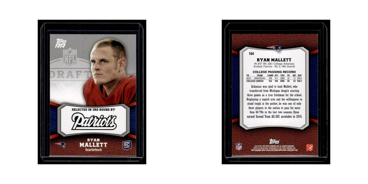Ryan Mallett 2011 Topps Rising Rookies #104 New England Patriots NM