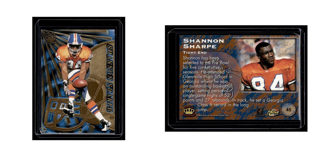 Shannon Sharpe 1997 Pacific Dynagon Prism #45 Football Card NM