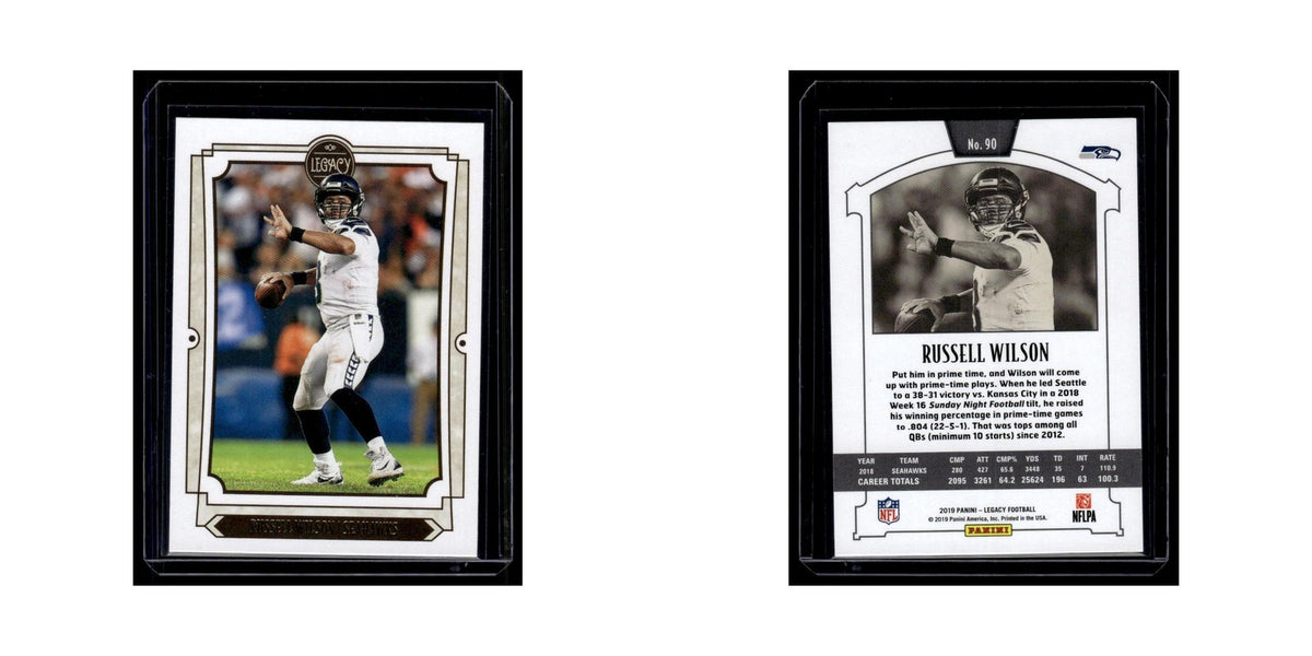 Russell Wilson 2019 Panini Legacy #90 Seattle Seahawks Football Card NM