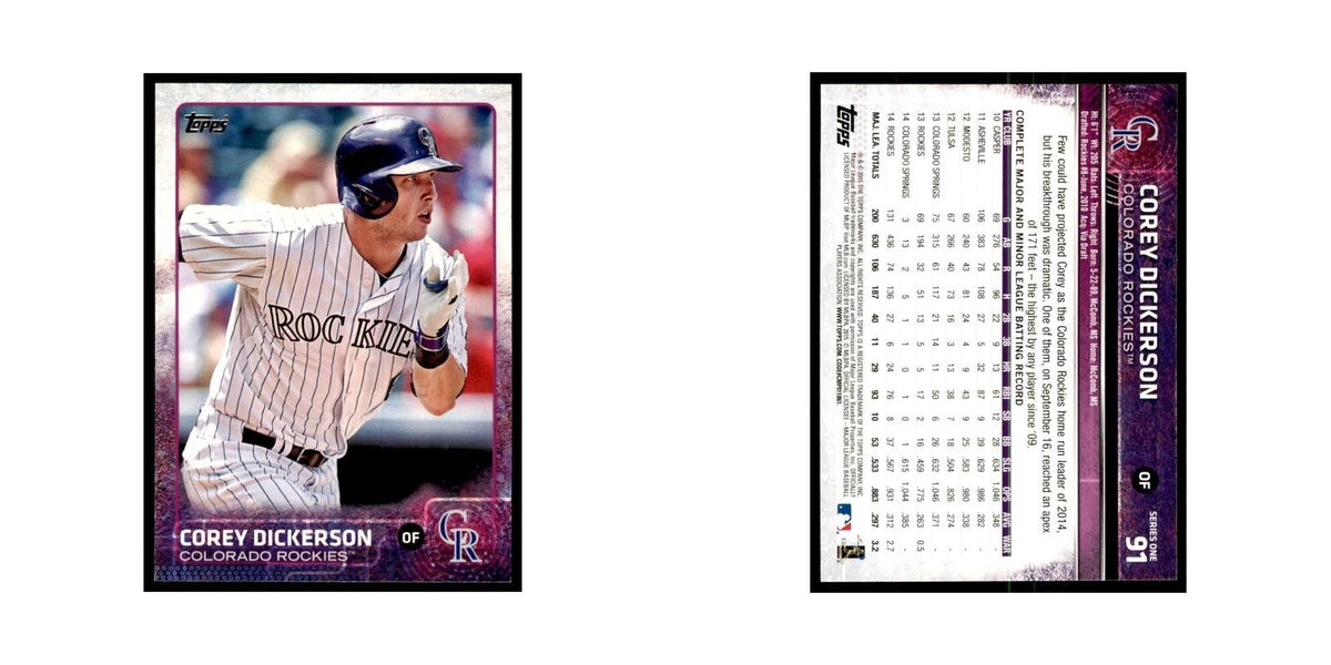 Corey Dickerson 2015 Topps #91 Baseball Cards Baseball Card NM