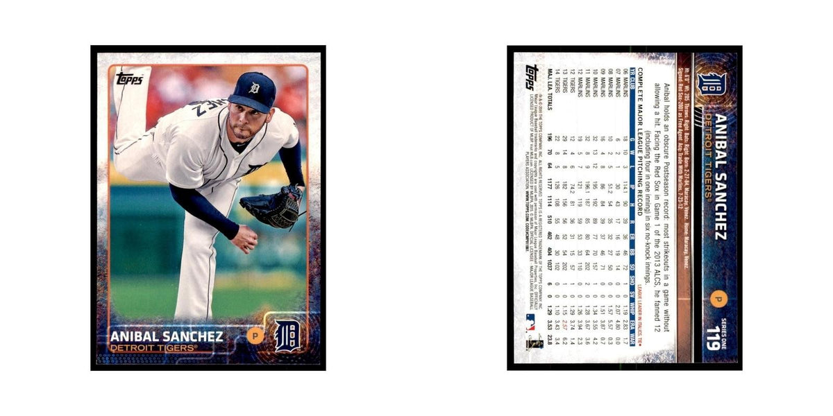 Anibal Sanchez 2015 Topps #119 Baseball Cards Baseball Card NM