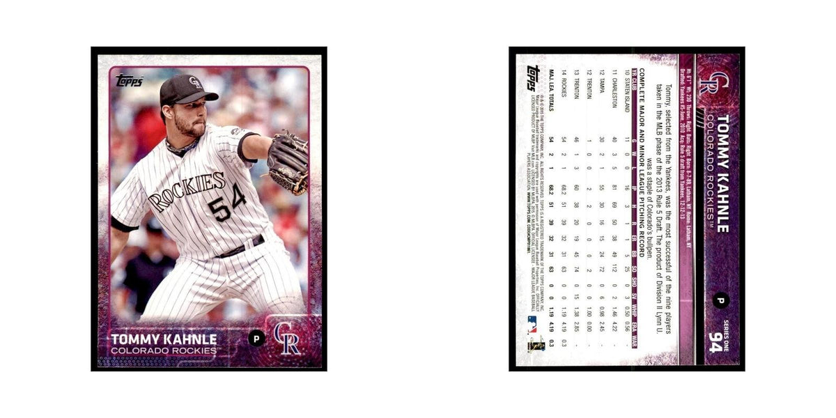 Tommy Kahnle 2015 Topps #94 Baseball Cards Baseball Card NM