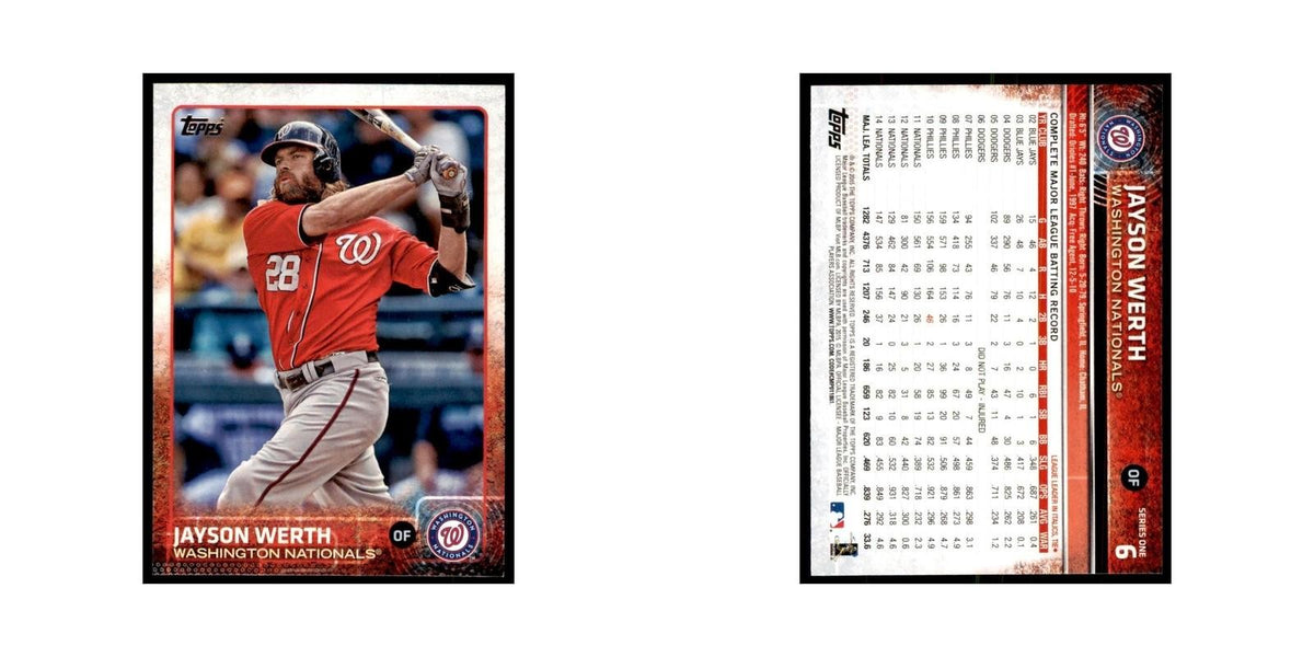 Jayson Werth 2015 Topps #6 Baseball Cards Baseball Card NM