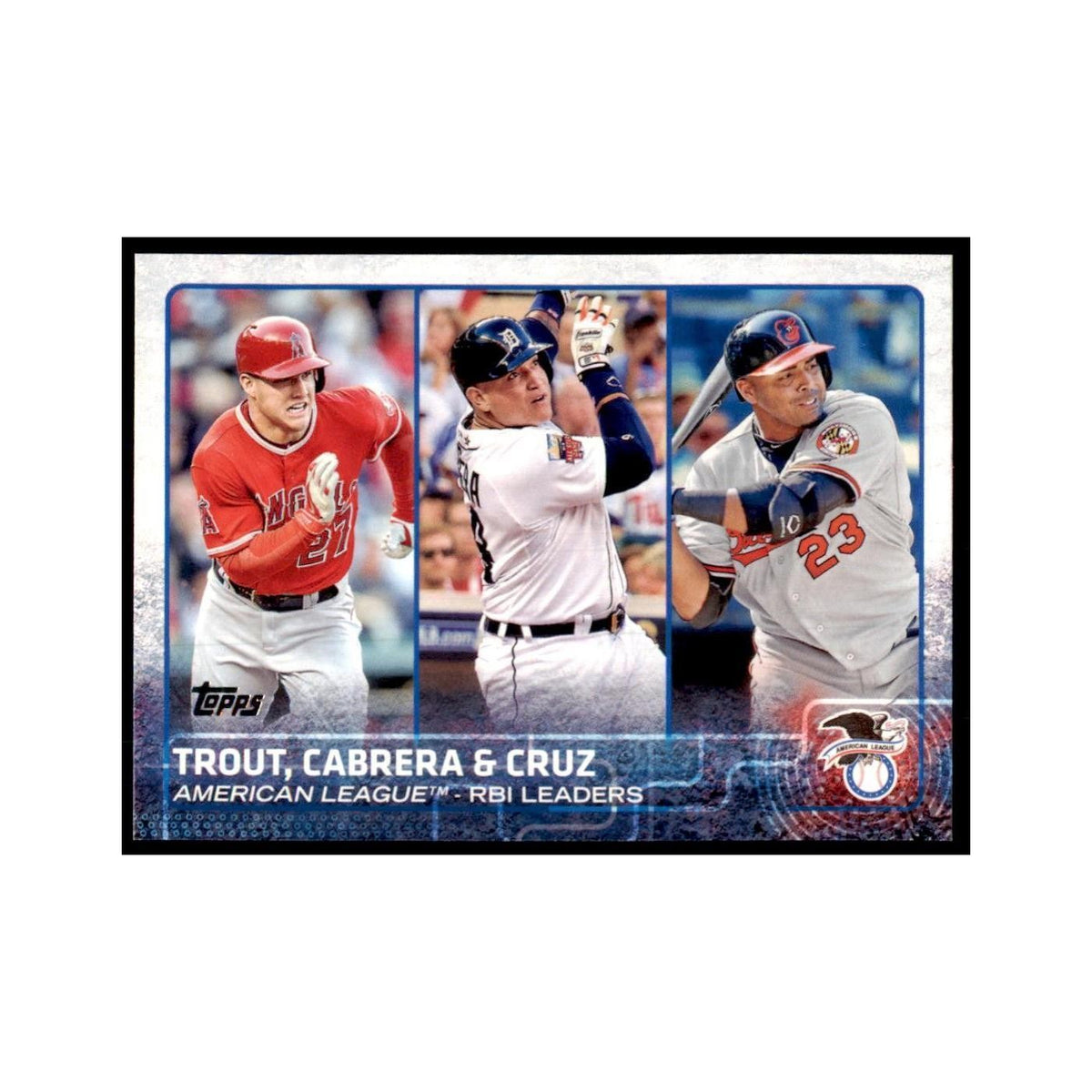 Trout Cabrera Cruz 2015 Topps #98 Baseball Cards Baseball Card NM