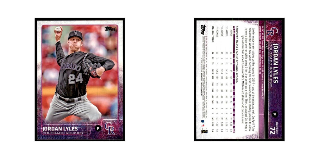 Jordan Lyles 2015 Topps #72 Baseball Cards Baseball Card NM