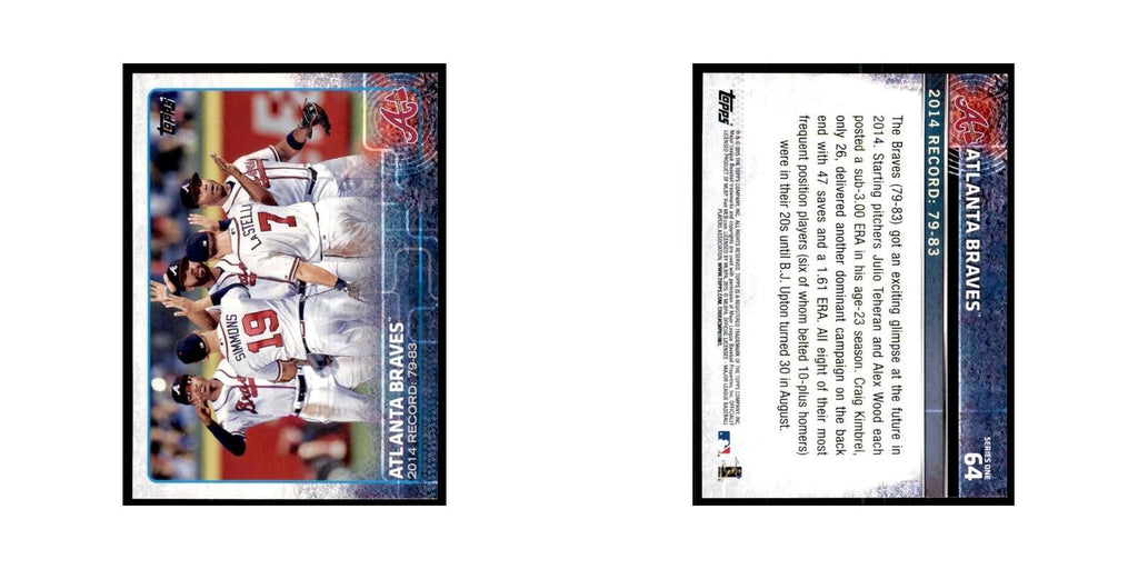 Atlanta Braves 2015 Topps #64 Baseball Cards Baseball Card NM