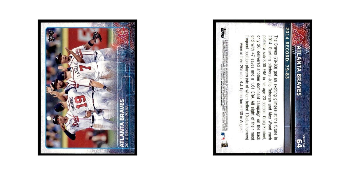 Atlanta Braves 2015 Topps #64 Baseball Cards Baseball Card NM