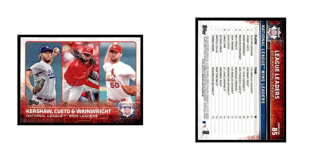 National League Wins Leaders 2015 Topps #85 Baseball Cards Baseball Card NM