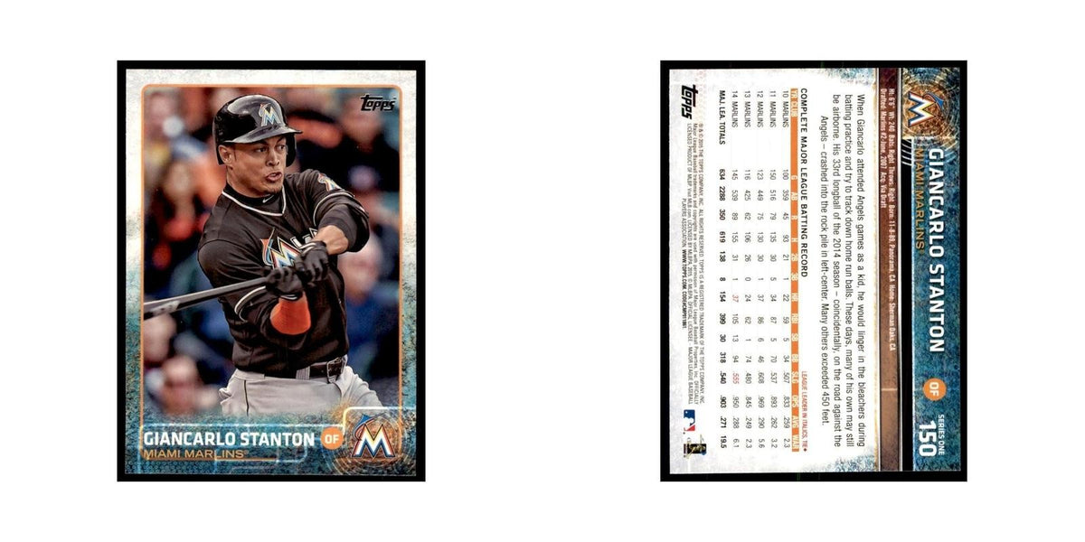 Giancarlo Stanton 2015 Topps #150 Baseball Cards Baseball Card NM