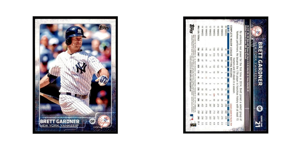 Brett Gardner 2015 Topps #21 Baseball Cards Baseball Card NM