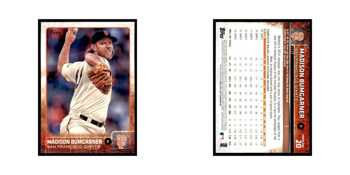 Madison Bumgarner 2015 Topps #20 Baseball Cards Baseball Card NM