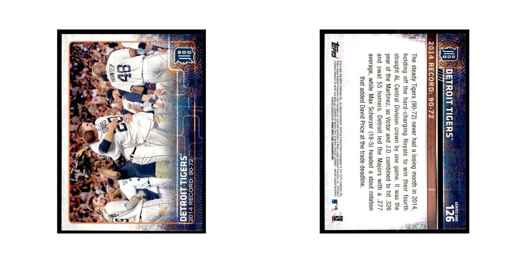 Detroit Tigers 2015 Topps #126 Baseball Cards Baseball Card NM