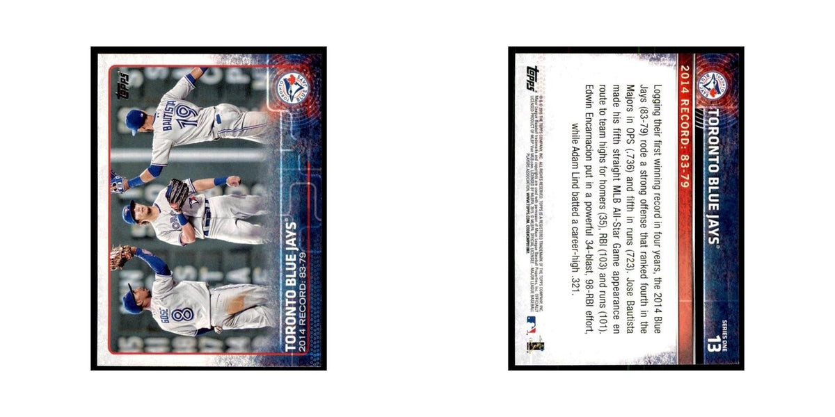 Toronto Blue Jays 2015 Topps #13 Baseball Cards Baseball Card NM