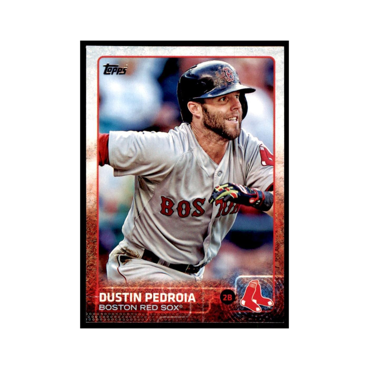 Dustin Pedroia 2015 Topps #75 Baseball Cards Baseball Card NM