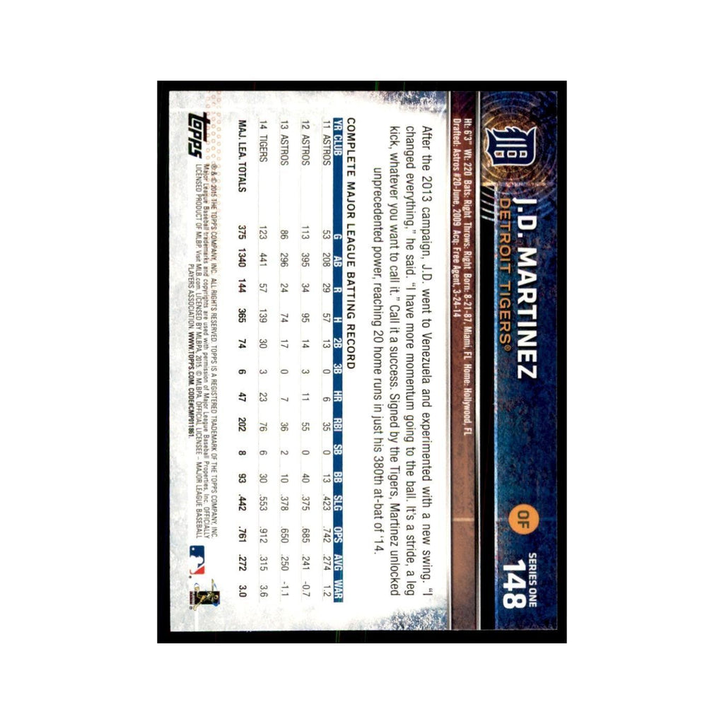 J.D. Martinez 2015 Topps #148 Baseball Cards Baseball Card NM