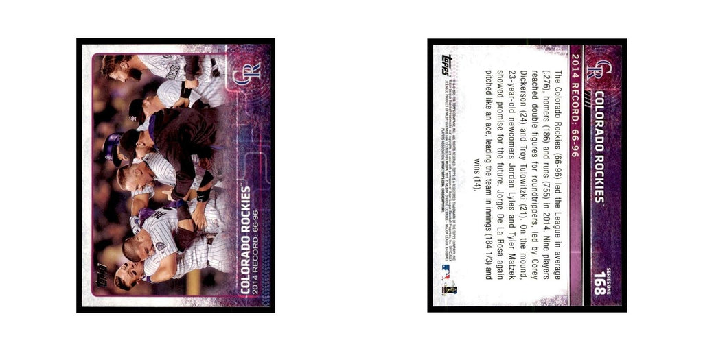 Colorado Rockies 2015 Topps #168 Baseball Cards Baseball Card NM
