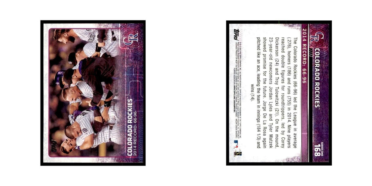 Colorado Rockies 2015 Topps #168 Baseball Cards Baseball Card NM