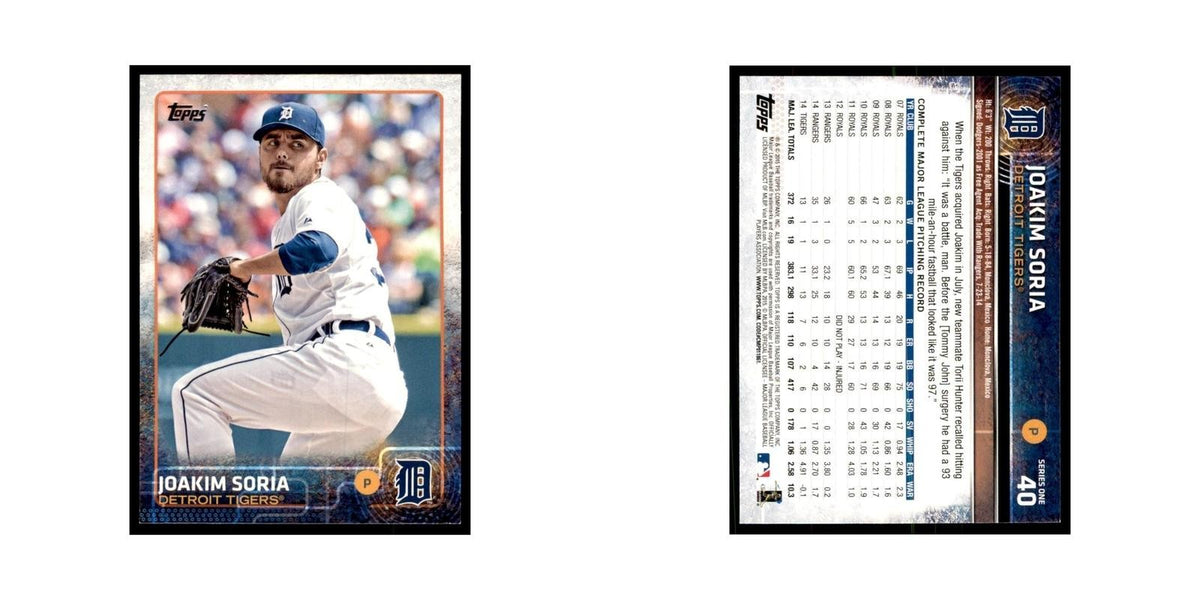 Joakim Soria 2015 Topps #40 Baseball Cards Baseball Card NM