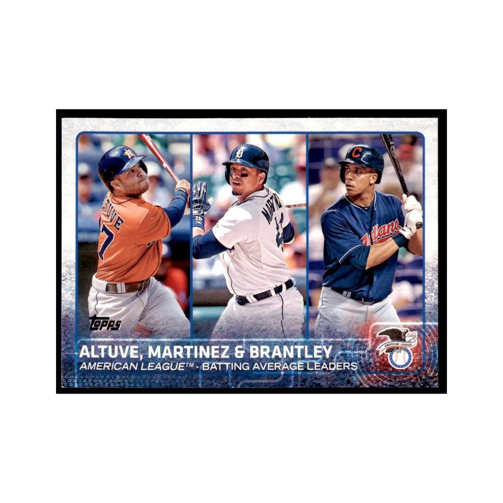 Altuve  Martinez Brantley 2015 Topps #2 Baseball Cards Baseball Card NM