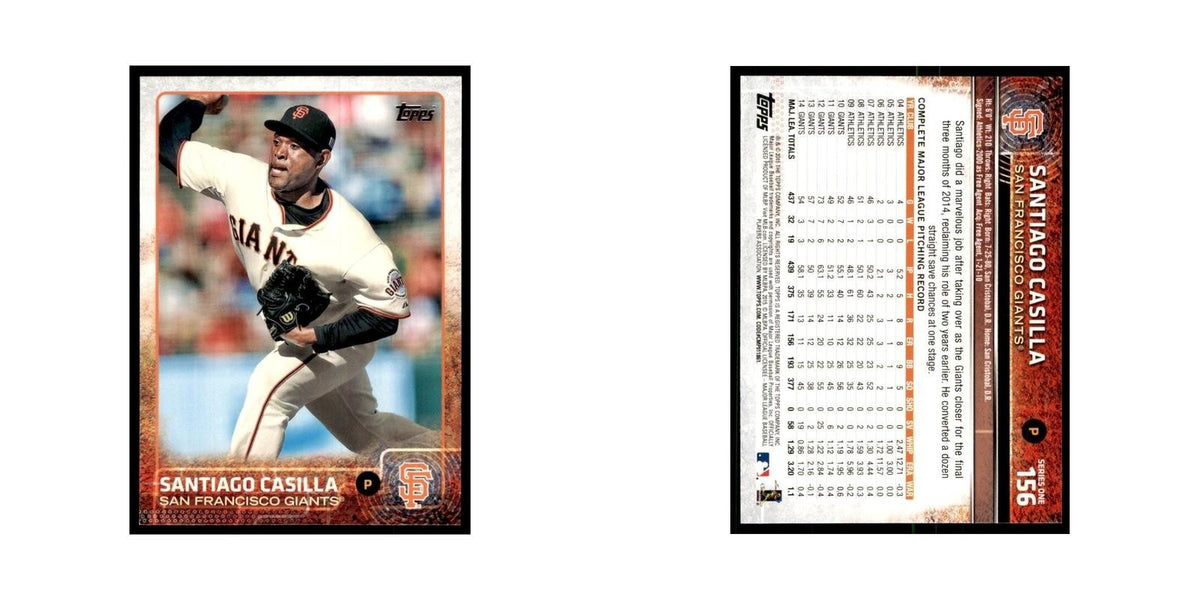 Santiago Casilla 2015 Topps #156 Baseball Cards Baseball Card NM
