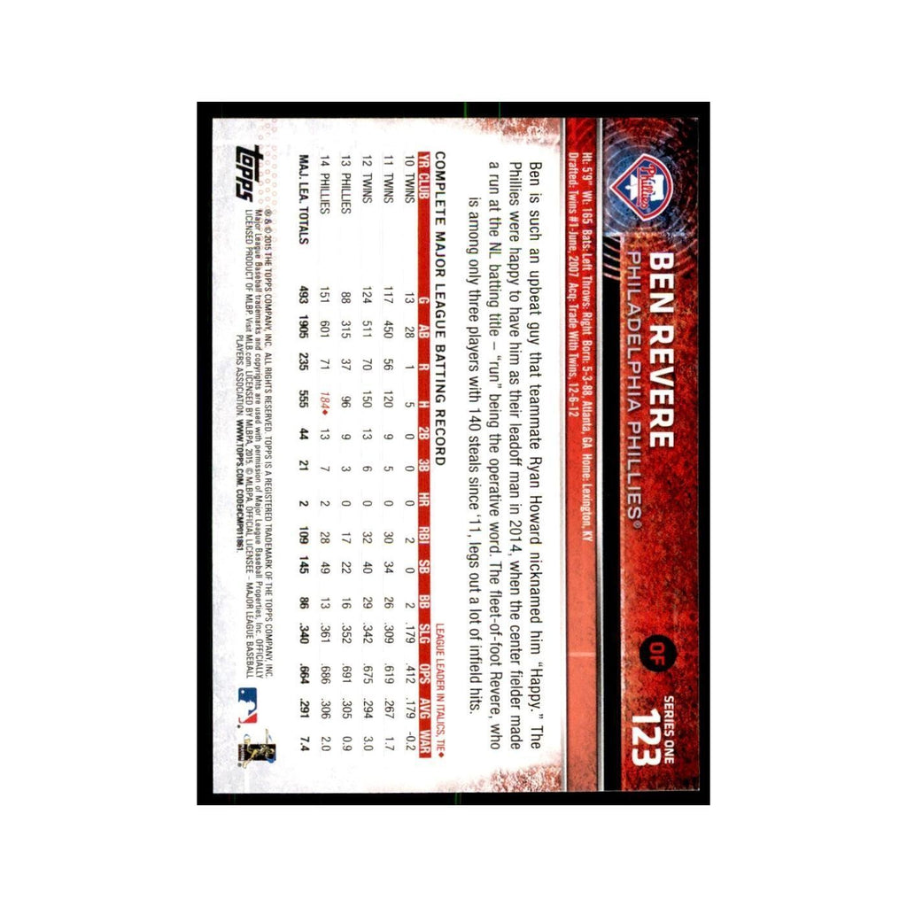 Ben Revere 2015 Topps #123 Baseball Cards Baseball Card NM