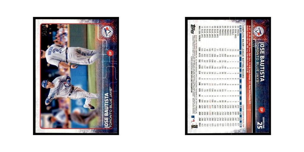 Jose Bautista 2015 Topps #25 Baseball Cards Baseball Card NM