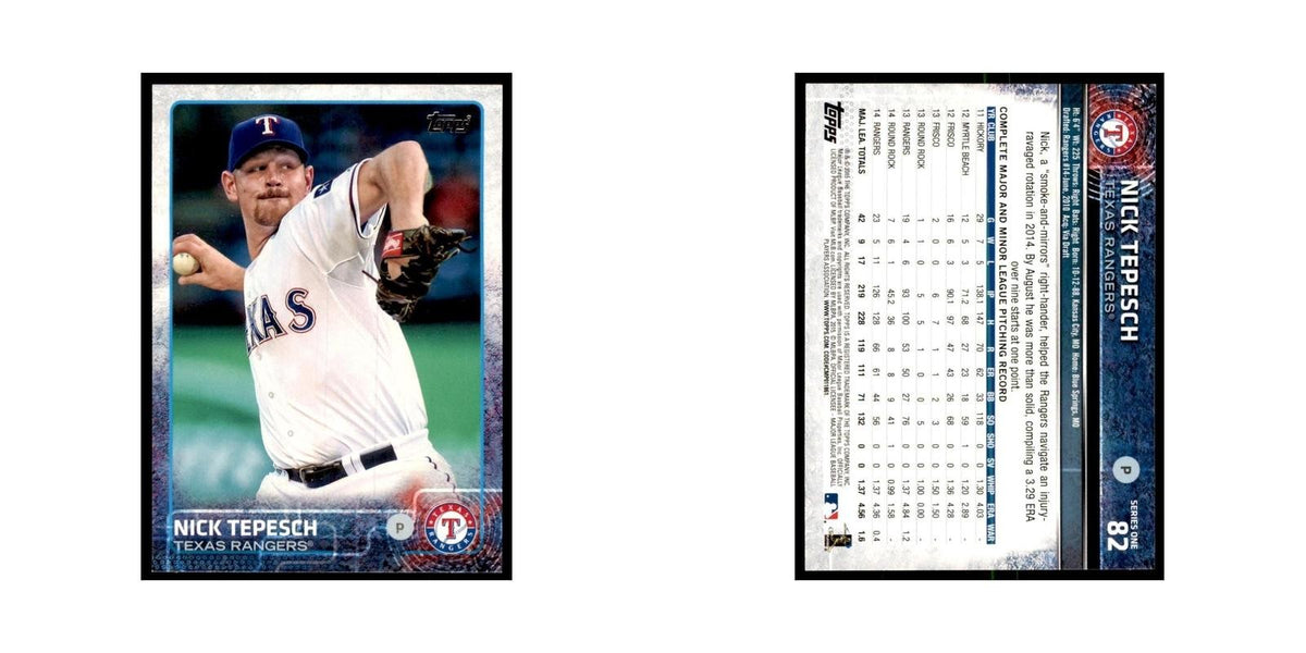Nick Tepesch 2015 Topps #82 Baseball Cards Baseball Card NM