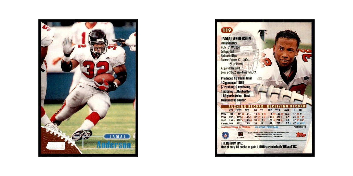 Jamal Anderson 1998 Stadium Club #119 Football Cards Football Card NM