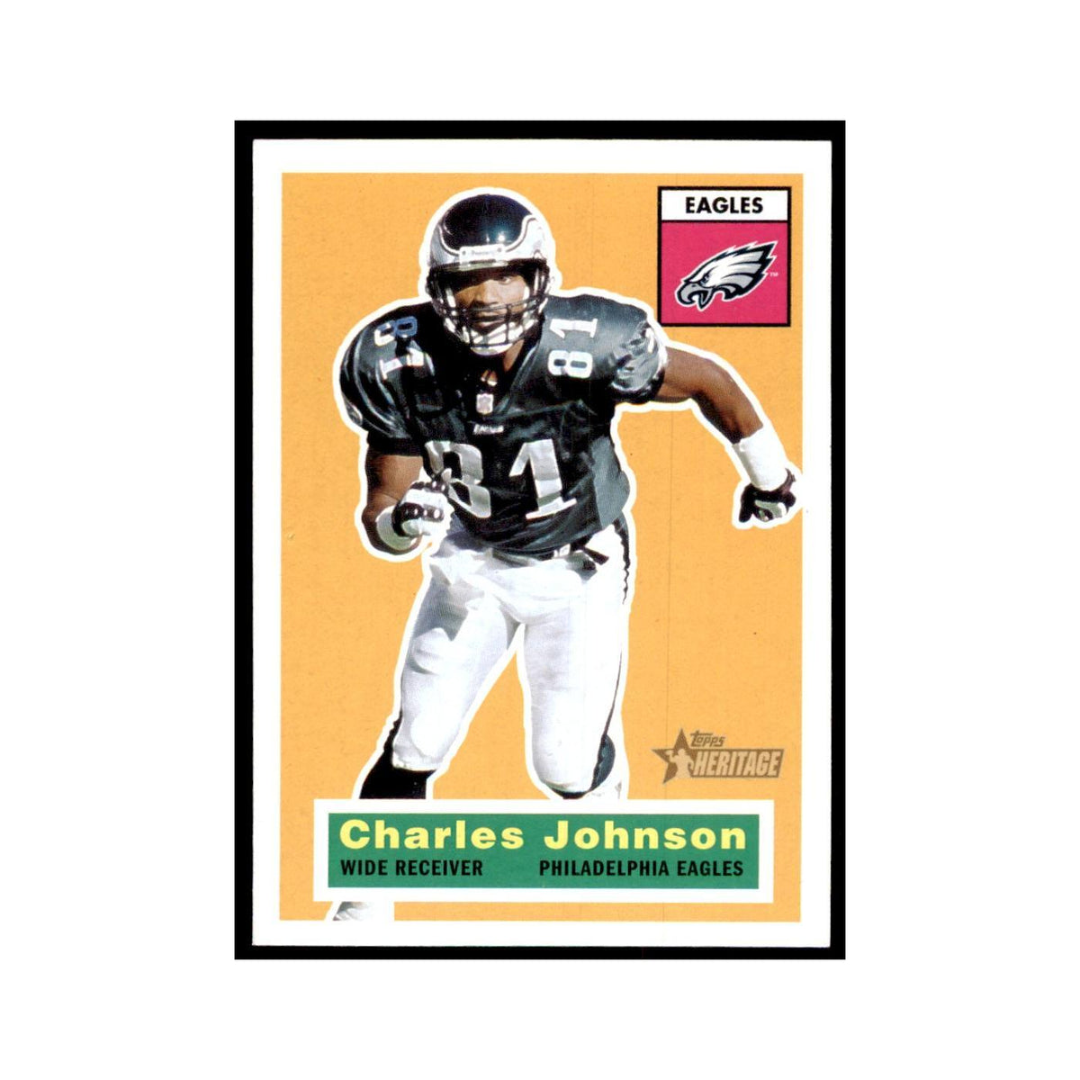 Charles Johnson 2001 Topps Heritage #89 Philadelphia Eagles Football Card NM