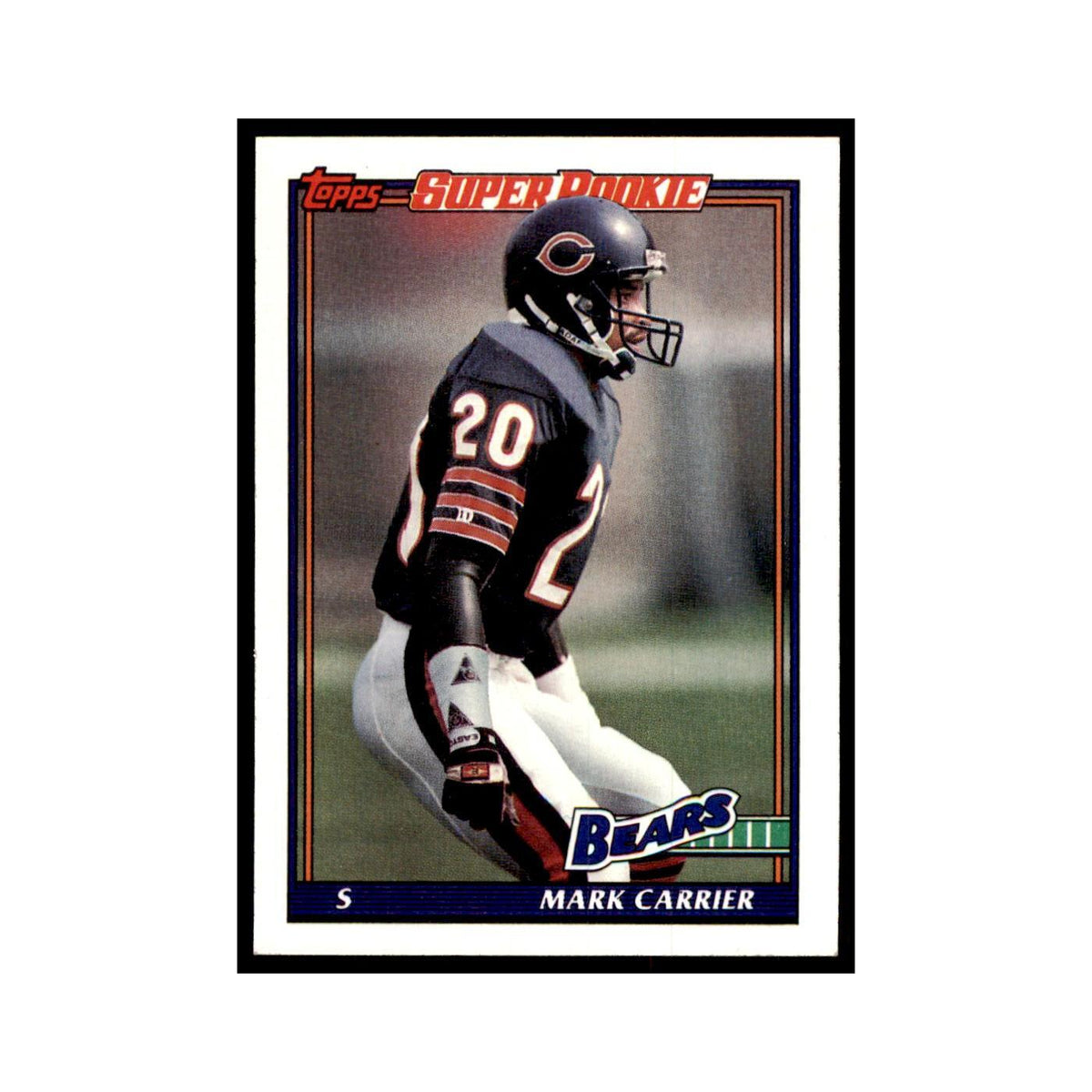 Mark Carrier 1991 Topps #172 Chicago Bears Football Card NM
